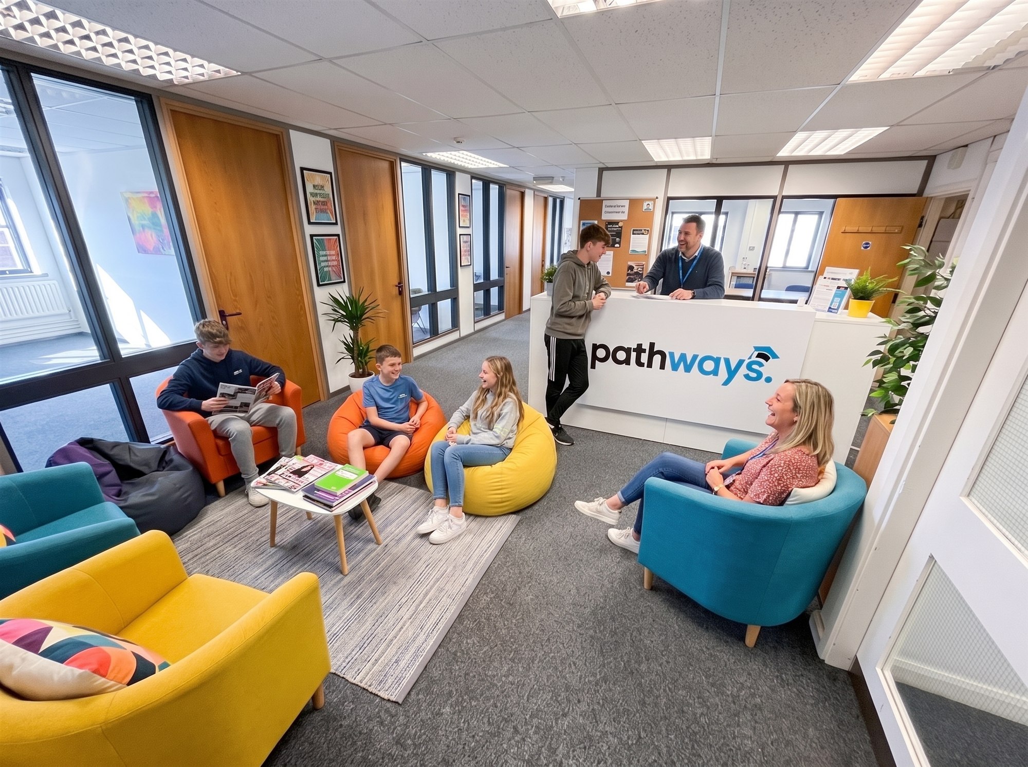 The pathways reception and breakout area